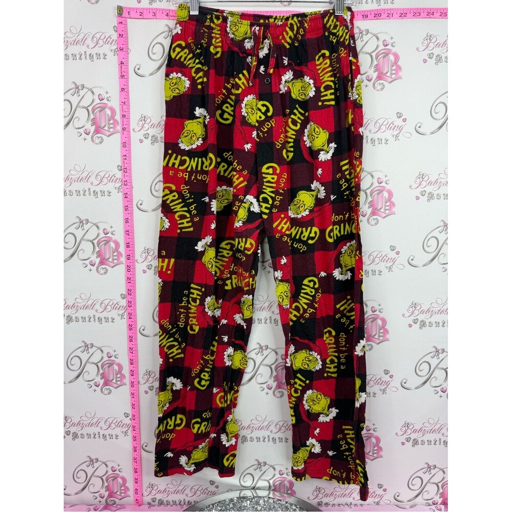 The Grinch Red Plaid Pajama Pants - Picture 1 of 9